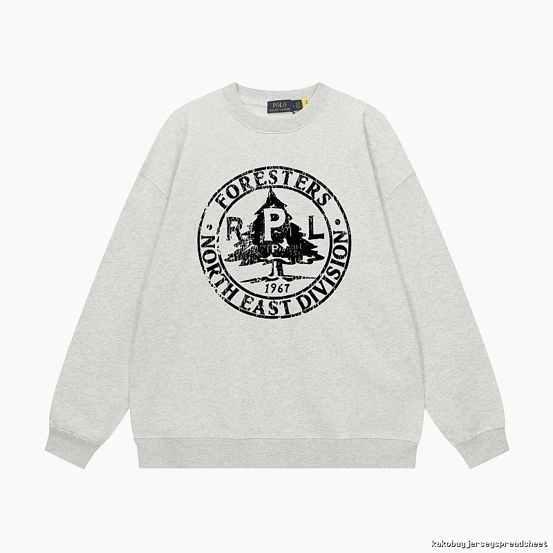 Ralph Lauren grey-toned retro-style sweatshirt