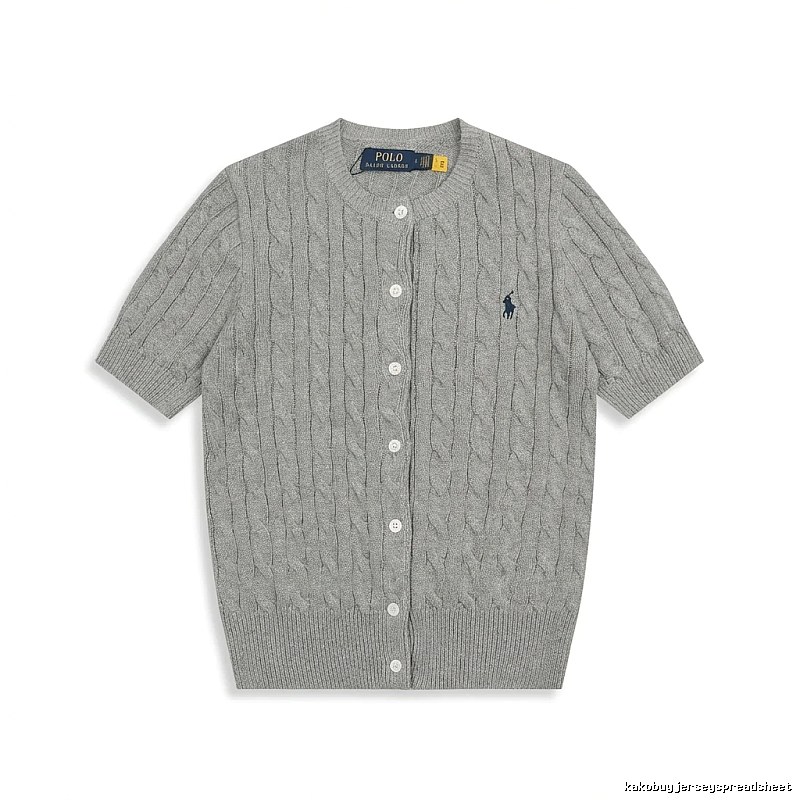 Ralph Lauren knitted retro-style grey cardigan