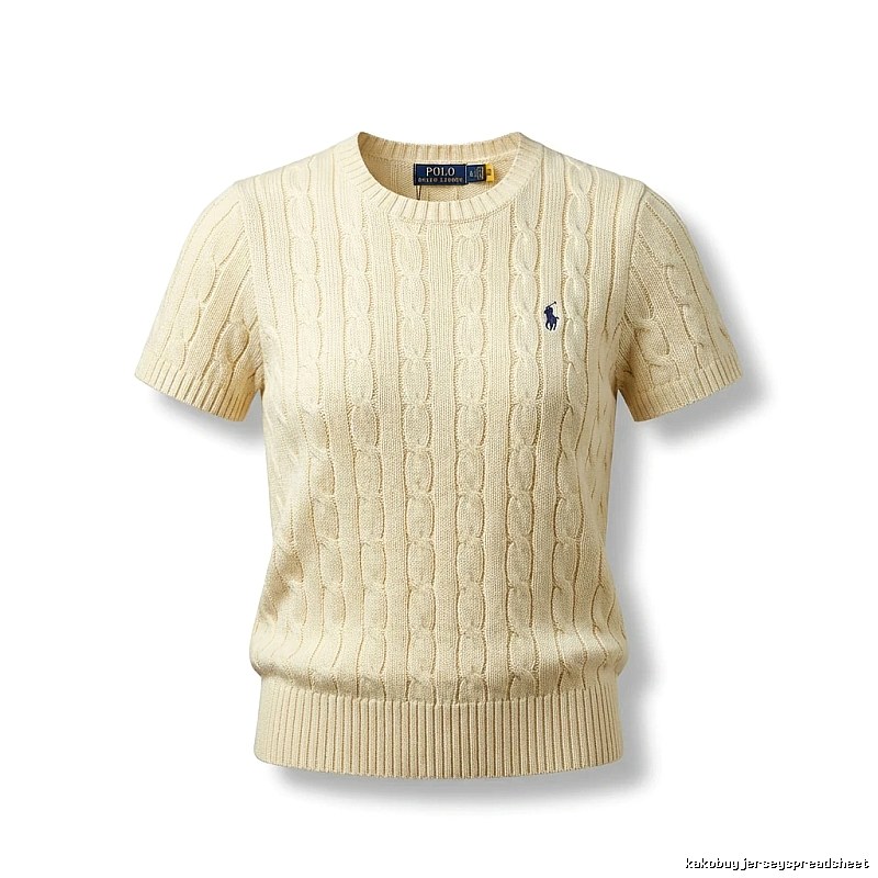 Ralph Lauren knitted-style beige short-sleeve