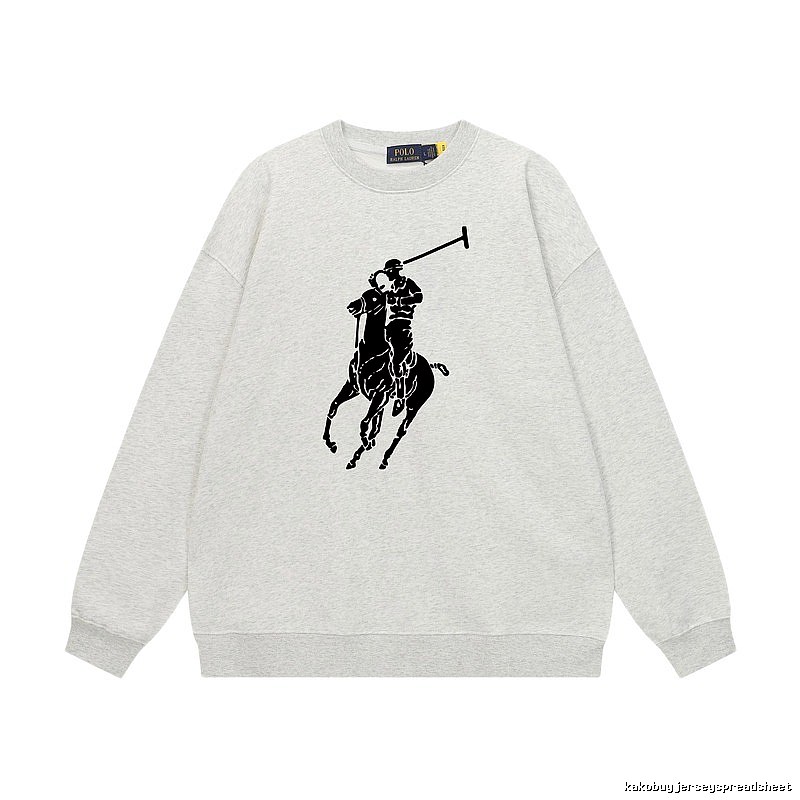 Ralph Lauren Polo Retro - style Light Gray Sweatshirt