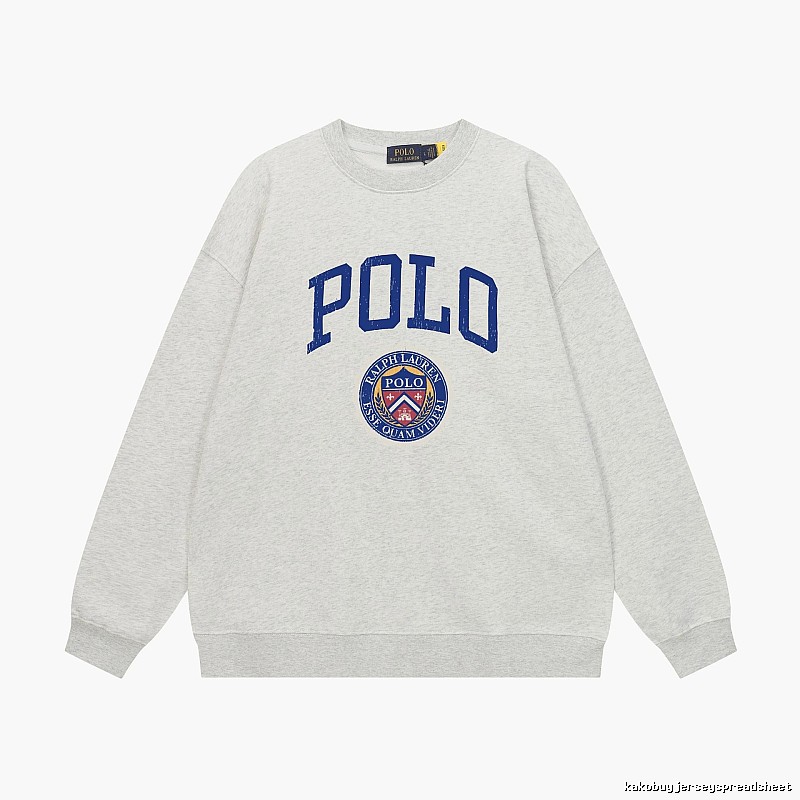 Ralph Lauren Polo series minimalist light gray sweatshirt