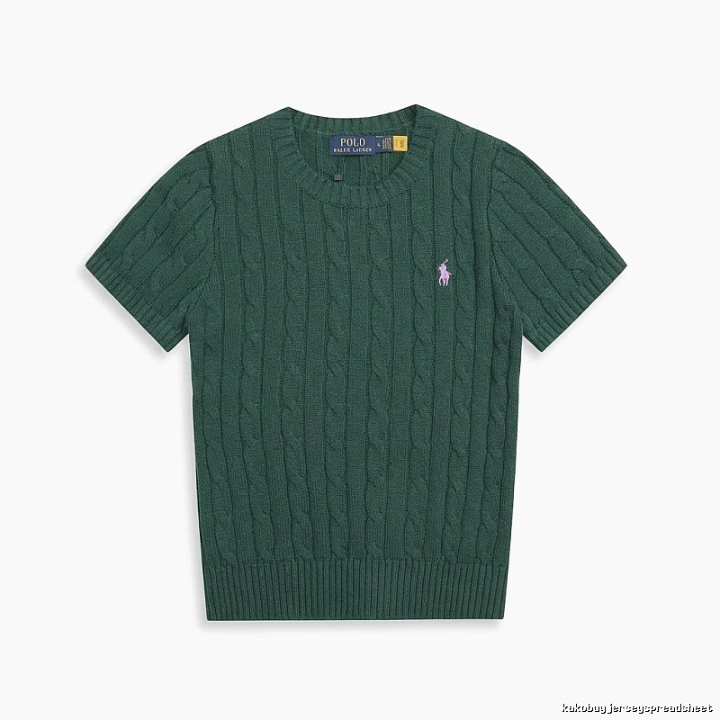 Ralph Lauren Polo Series Retro Style Dark Green Knitted Sweater