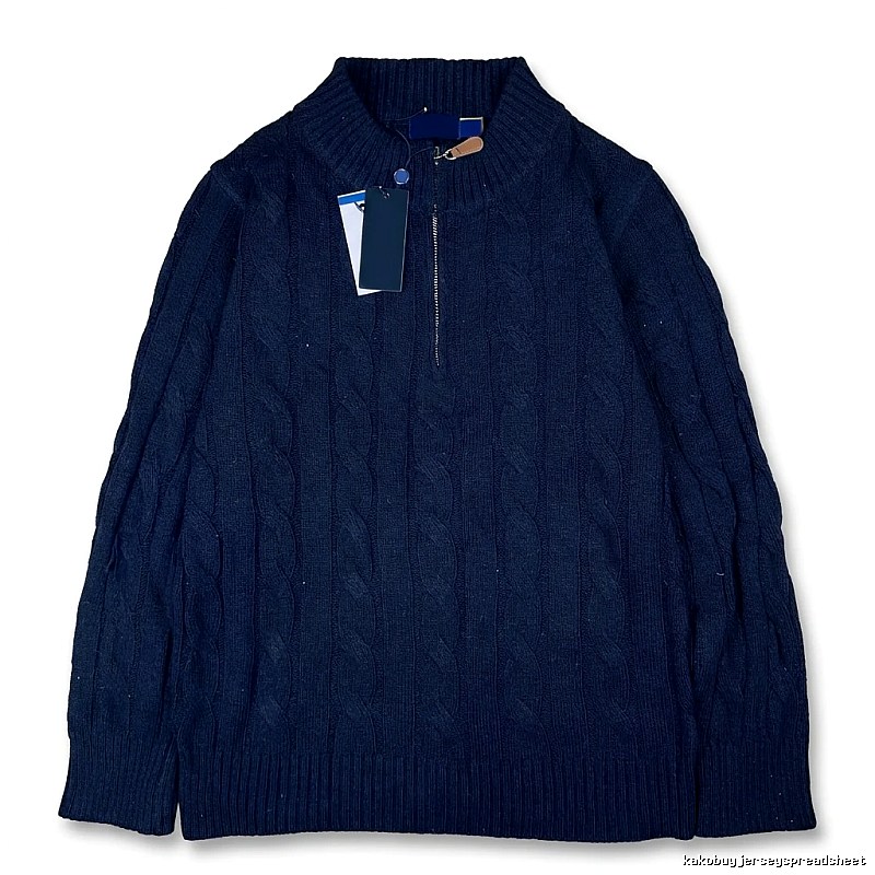 Ralph Lauren retro-style navy blue sweater