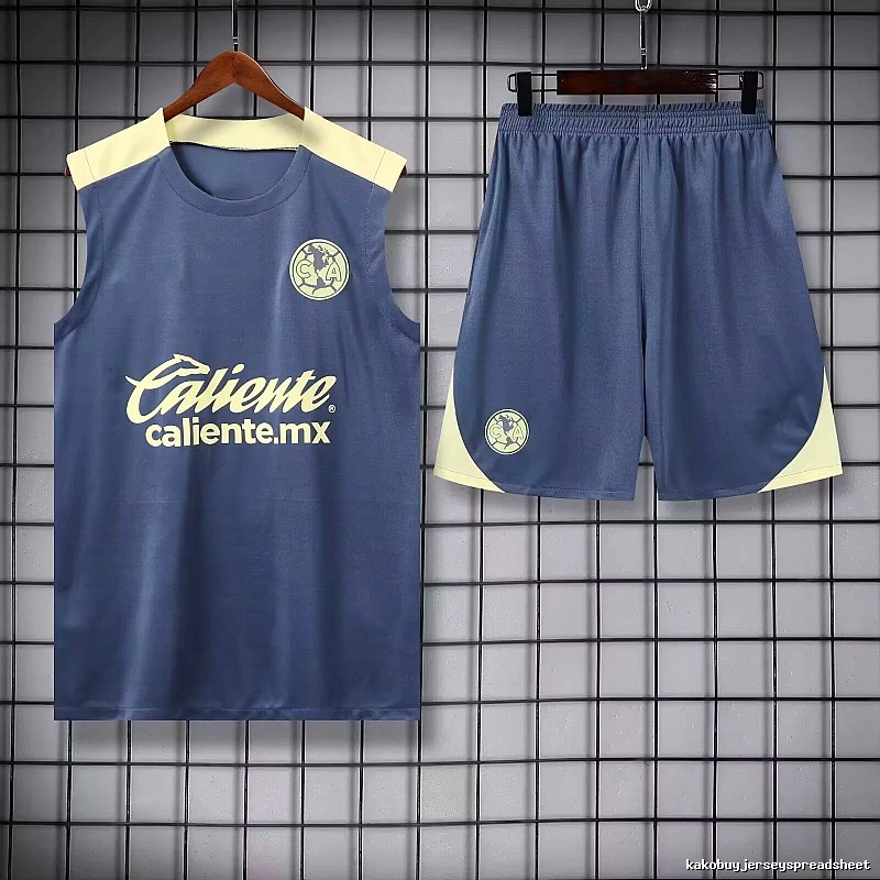 Real Madrid Easy Match Training jersey set Navy Sleeveless Top for Leisure Wear