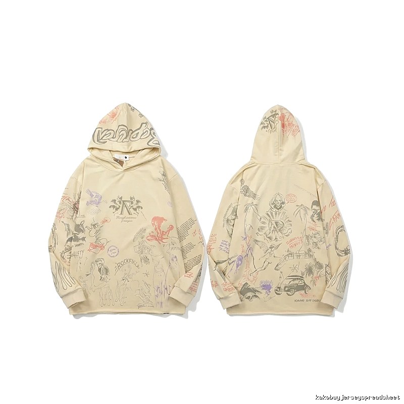 Represent Graffiti Style Beige Hoodie