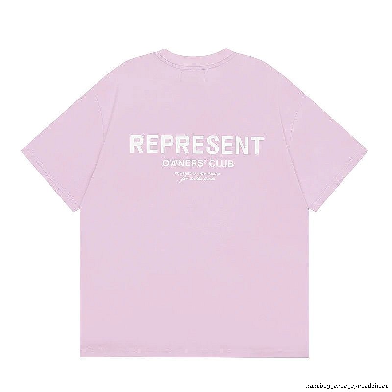 Represent Pink Style 801 Owners Club T-Shirt Relaxed Styling Logo