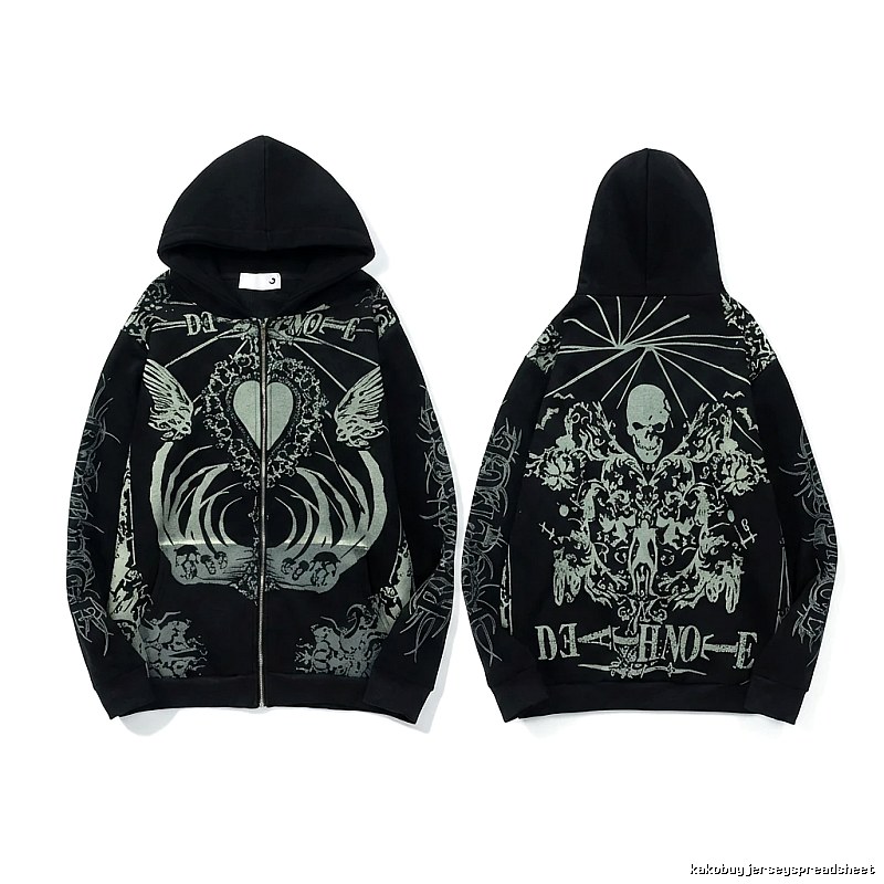 Revenge Dark Style Skull Print Hoodie
