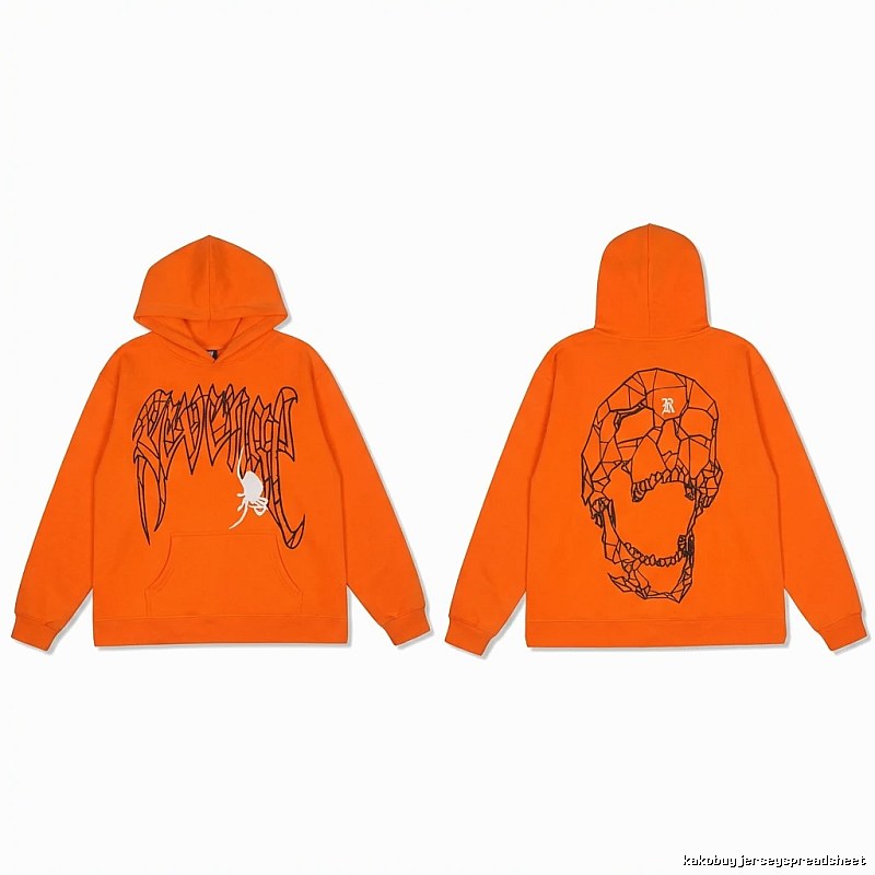 Revenge Skeleton Style Orange Hoodie
