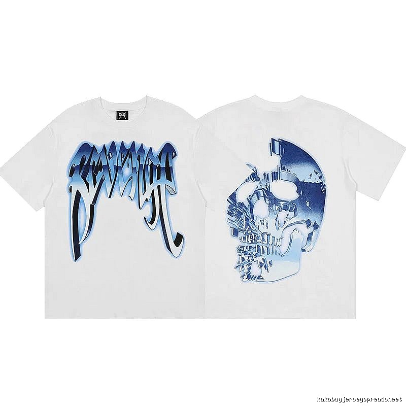 Revenge White Skull Graphic T-Shirt Active Casual