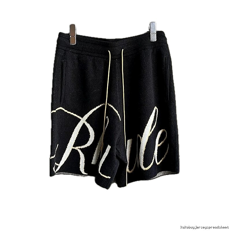 RHUDE Alphabet Wind Black Shorts