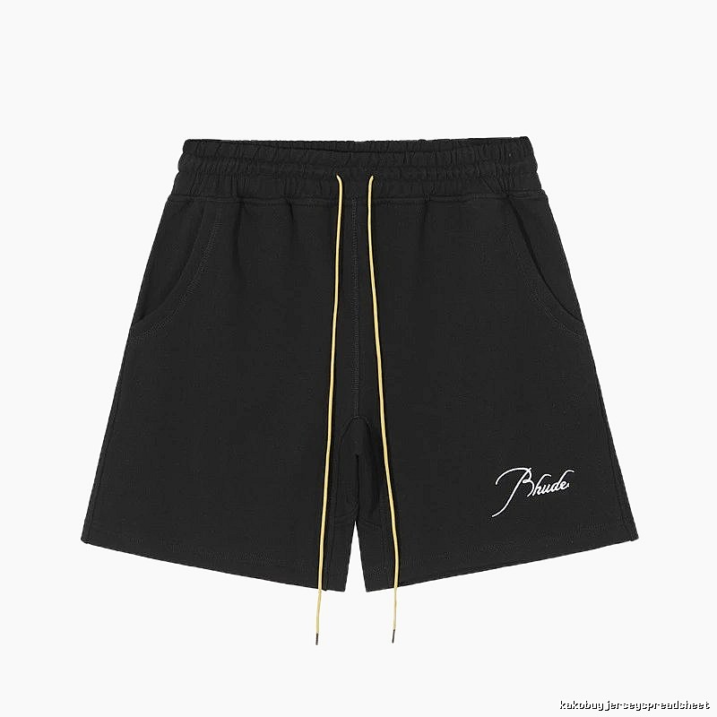 RHUDE minimalist style black shorts