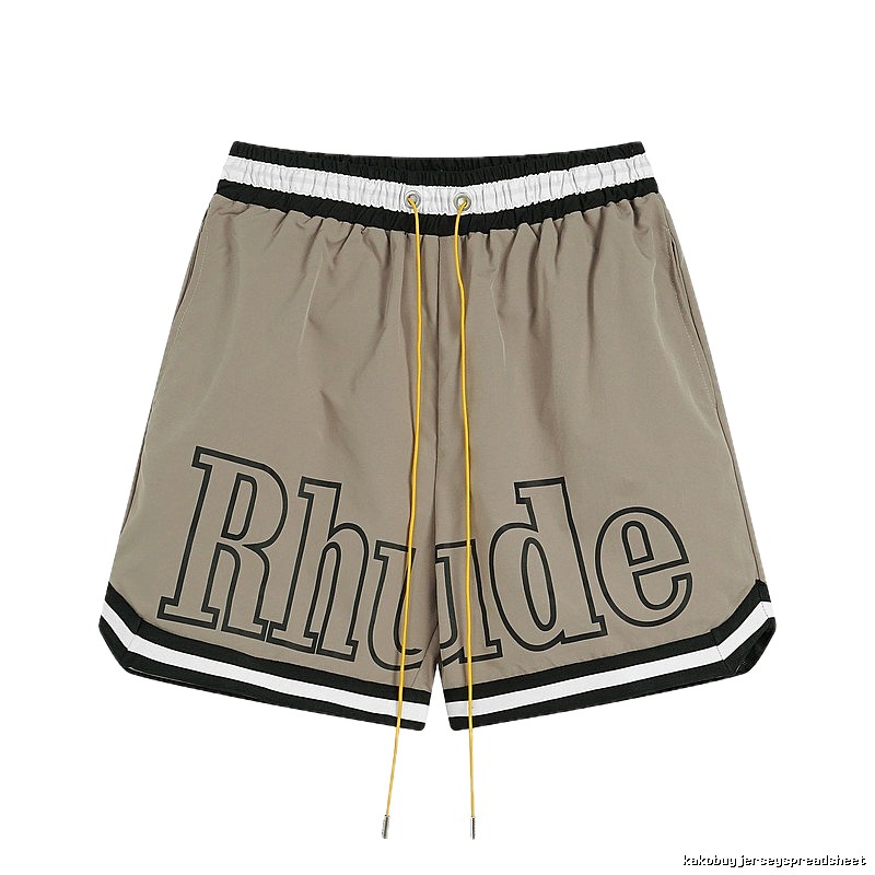 RHUDE sporty khaki shorts