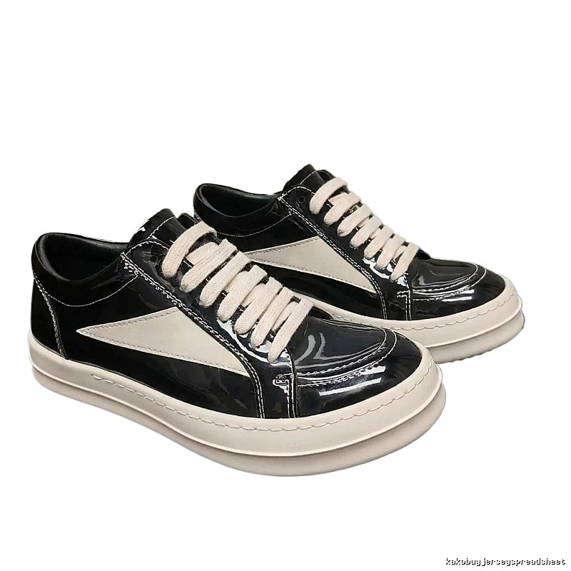 Rick Owens Dark Style Black and White Sneakers