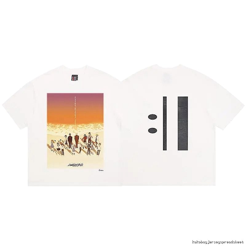 SAINT EVA Co-branded Anime Print White T-Shirt