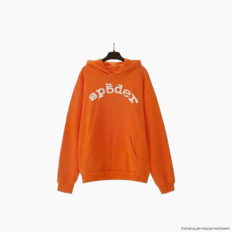 Sp5der orange casual style sweatshirt