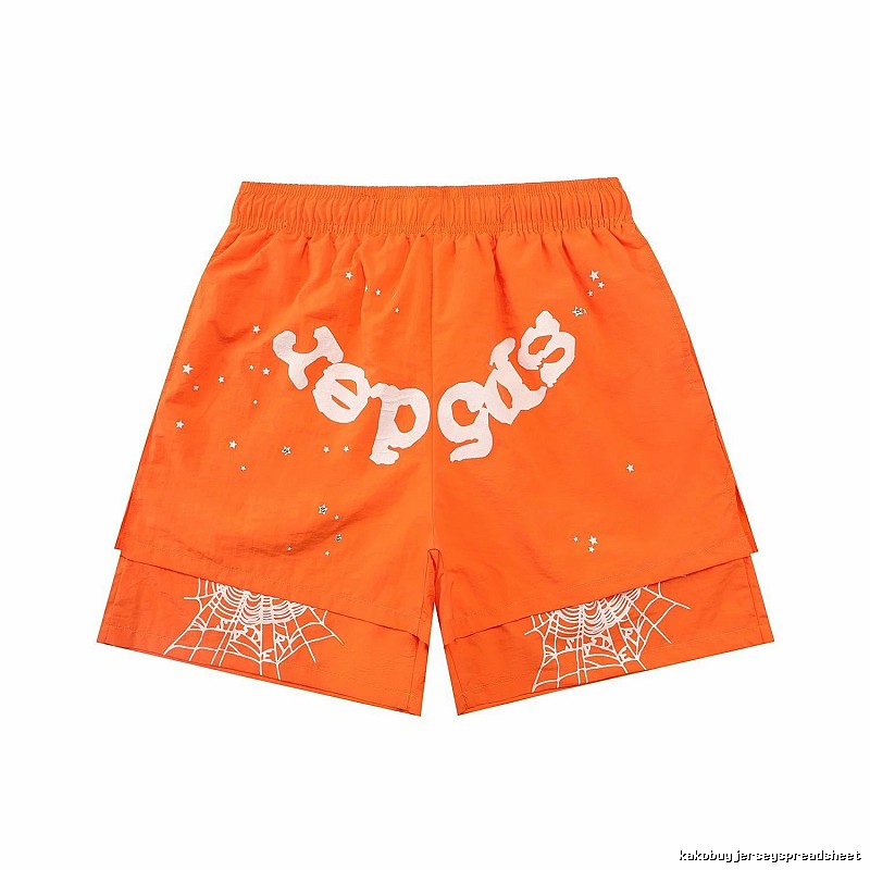 Sp5der Orange Trendy and Cool Shorts