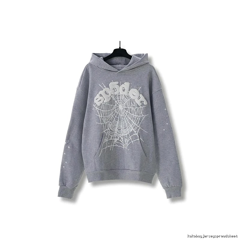 Sp5der Spider Web Print Grey Sweatshirt