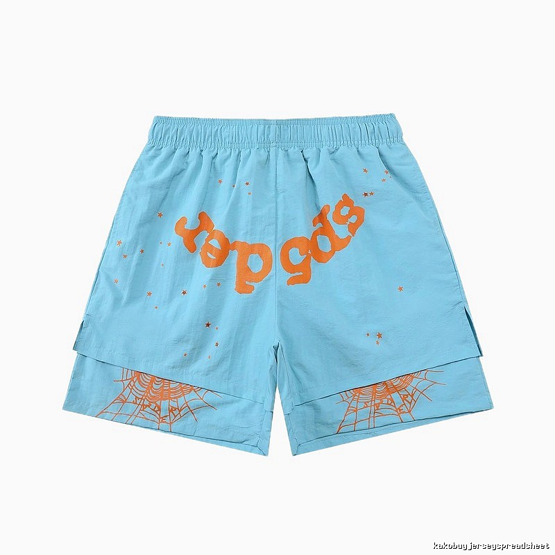 Sp5der trendy and cool light blue shorts
