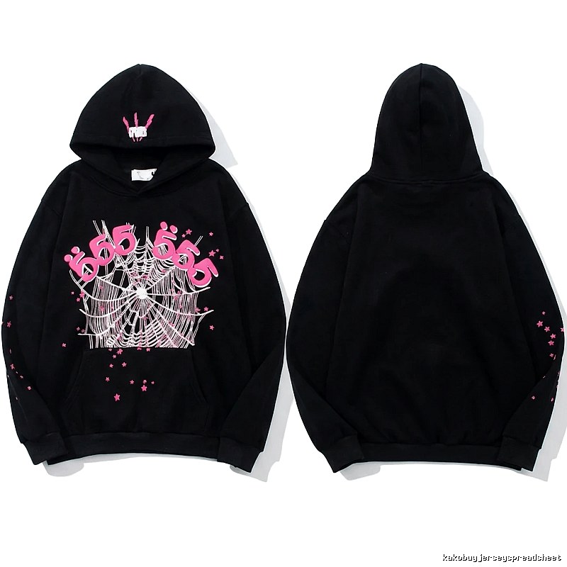 Sp5der Trendy Black Hoodie