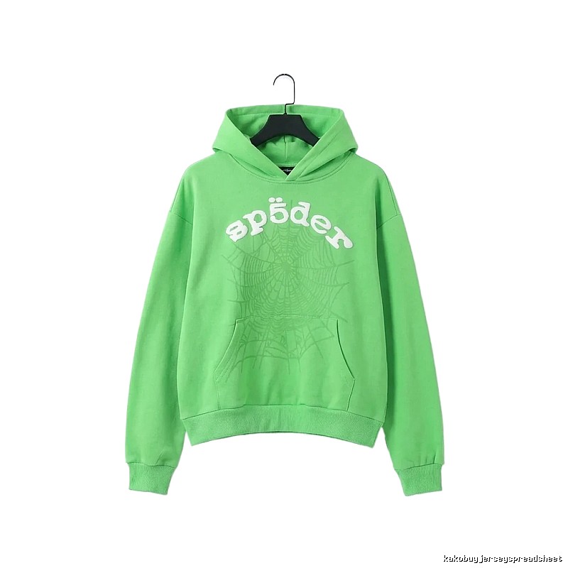 Sp5der Trendy Style Fluorescent Green Sweatshirt