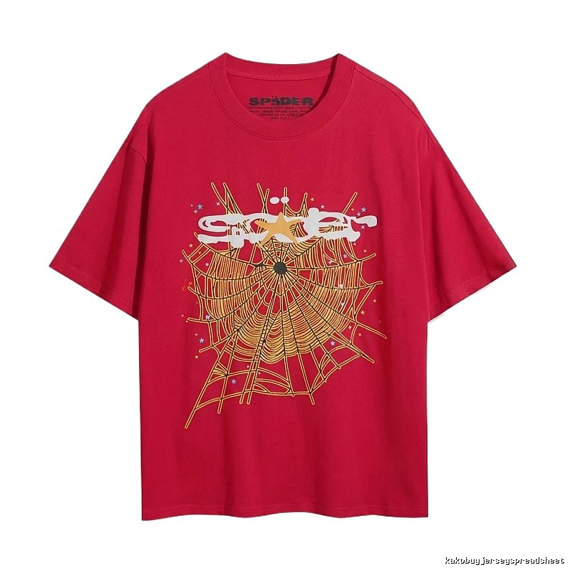 Sp5der Trendy Style Red T-shirt