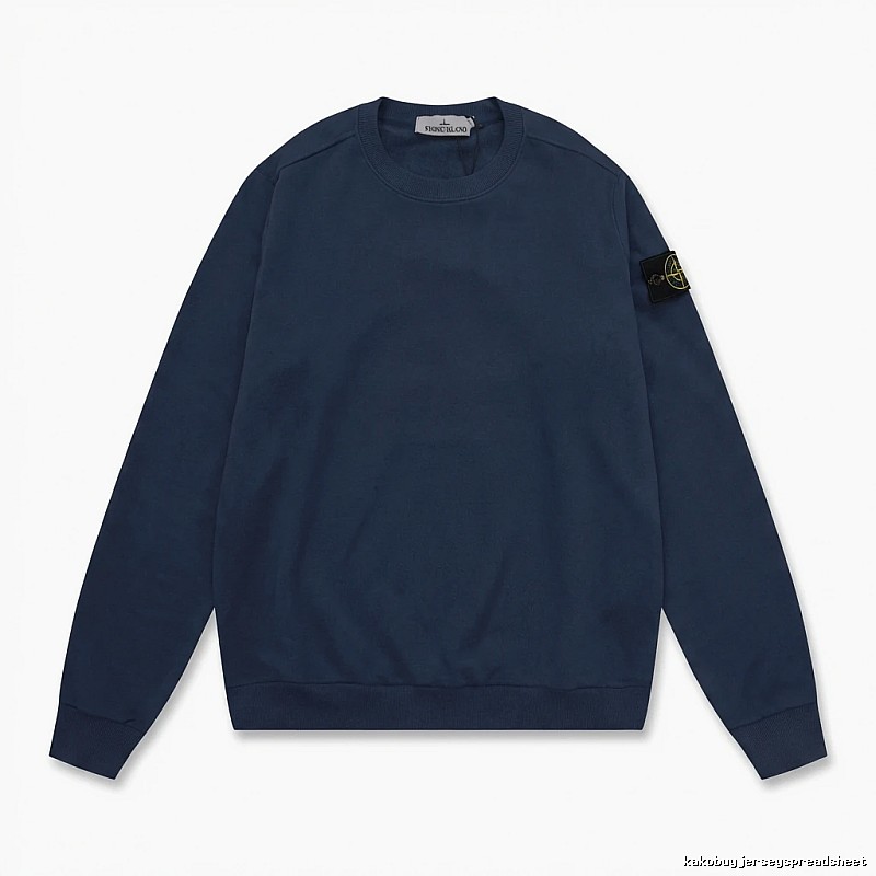Stone Island basic dark navy blue sweatshirt