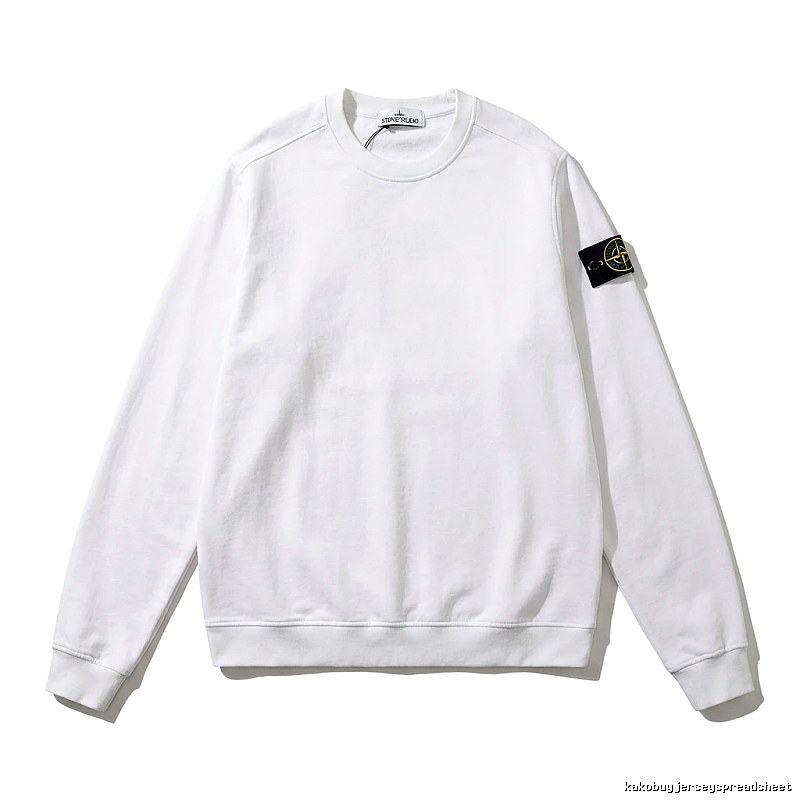 Stone Island basic simple white sweatshirt