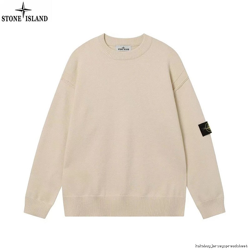 Stone Island Beige Crewneck SweatShirt Streetwear Look