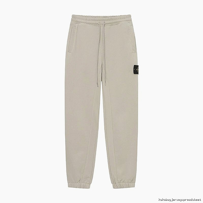 Stone Island Classic Casual Light Khaki Cuffed Jogger Sweatpants