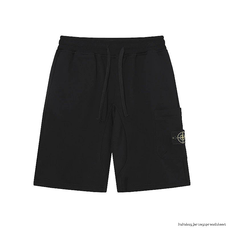 Stone Island Compass Collection Workwear Style Black Shorts