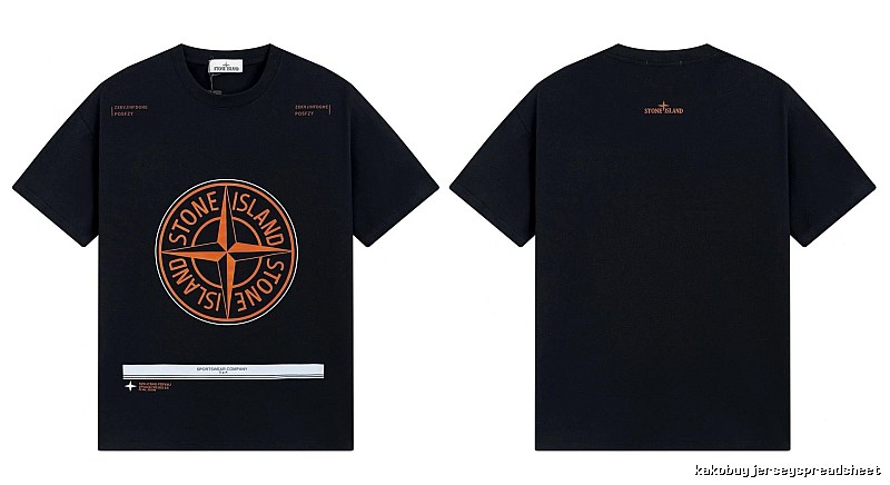 Stone Island Compass Techwear Style Black Short Sleeve T-Shirt