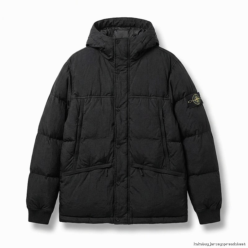 Stone Island functional style black down jacket
