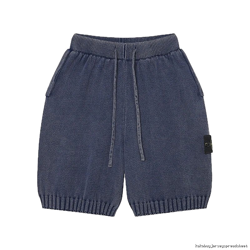 Stone Island Knit Casual Style Navy Blue Shorts