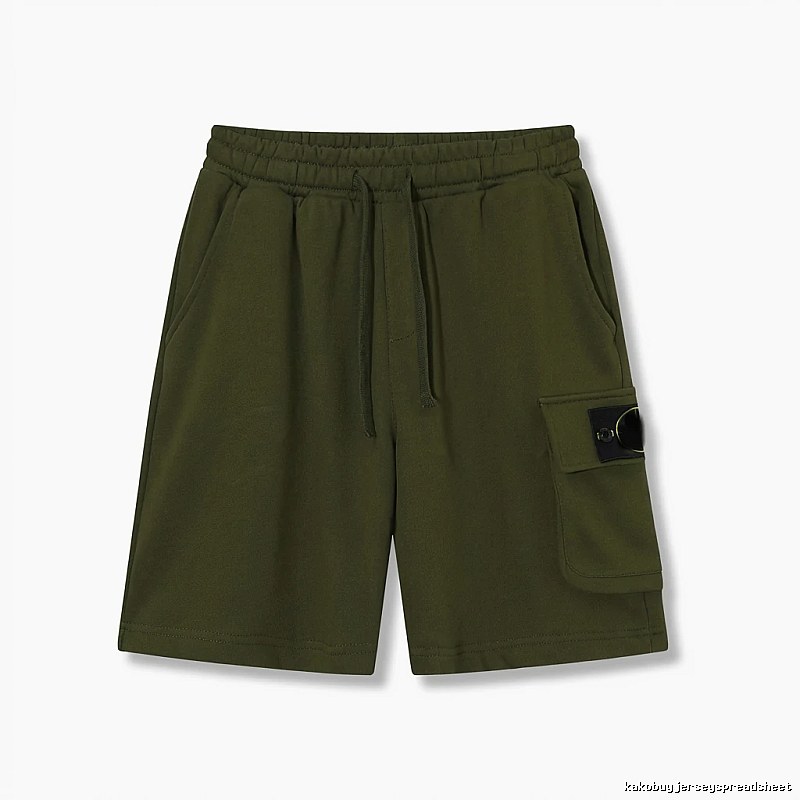 Stone Island military green work-style shorts