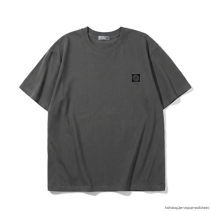 Stone Island minimalist style dark gray T-shirt