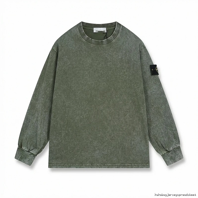 Stone Island retro-style army green sweatshirt