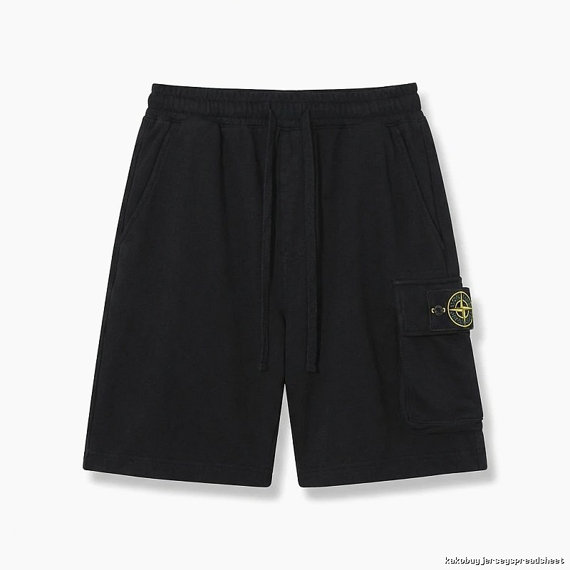 Stone Island work - style black shorts