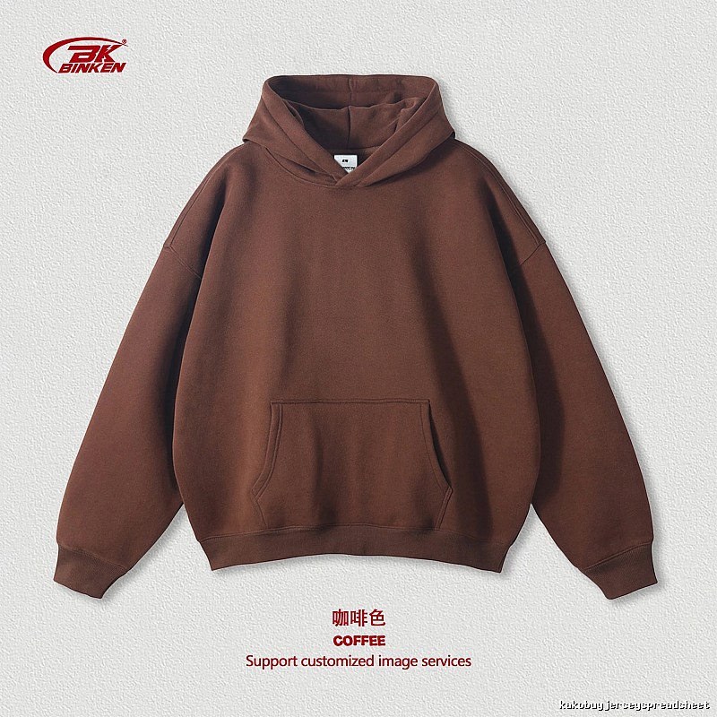 Streetwear Pullover hoodie Navy Blank Kangaroo with Logo Accent