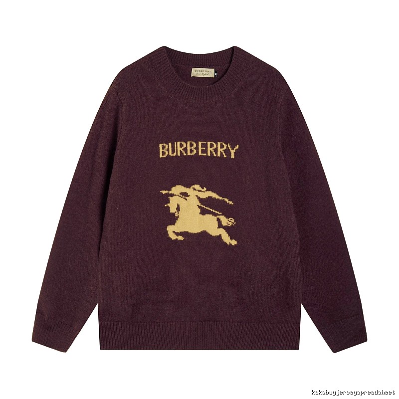 Streetwear Rotation Wool Knit Sweater by Burberry with Graphic Lettering