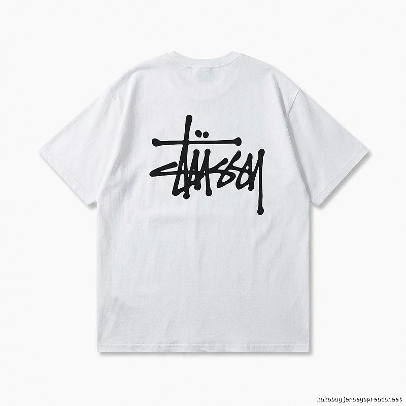 Stussy basic graffiti-style white T-shirt