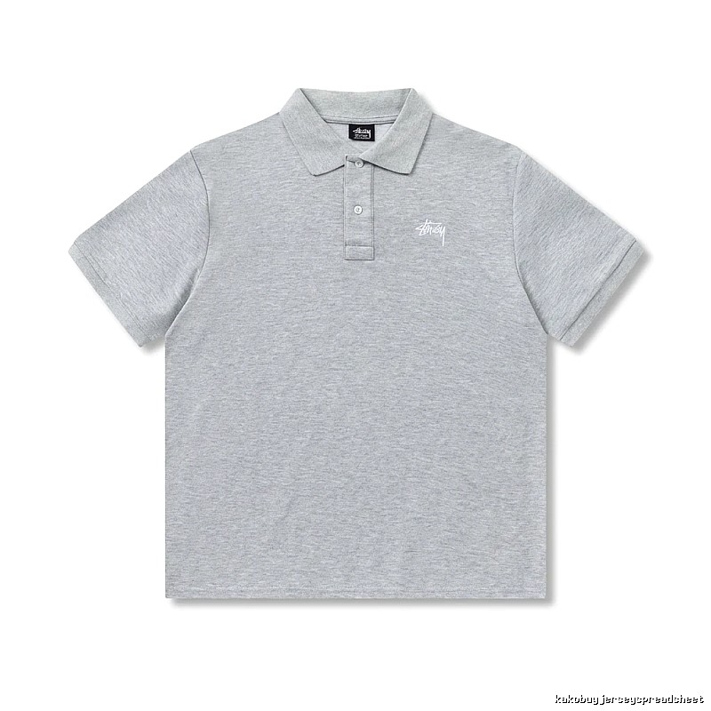 Stussy basic grey Polo shirt