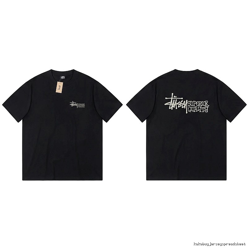 Stussy basic simple style black T-shirt