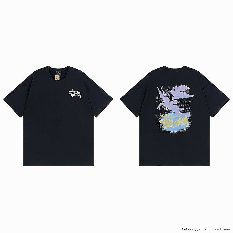 Stussy Black Spider Graphic T-Shirt Training Look Logo