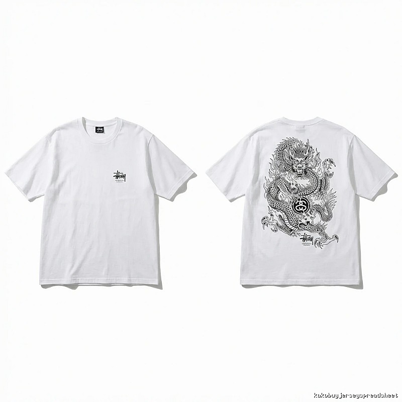 Stussy Chinese-style white T-shirt