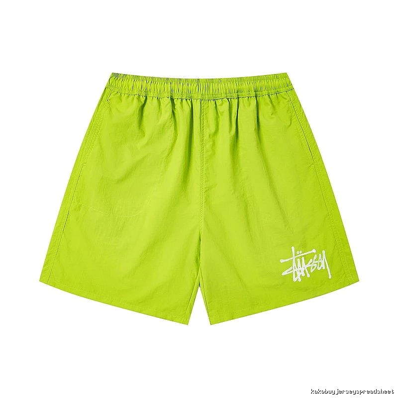 Stussy Classic Logo Street Style Fluorescent Green Shorts