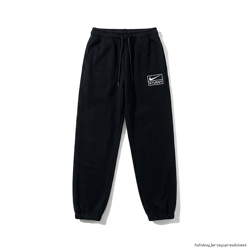 Stussy Co-branded Casual Black Sweatpants