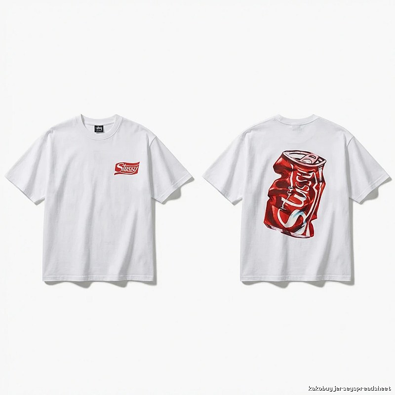 Stussy Cola Print Casual White T-shirt