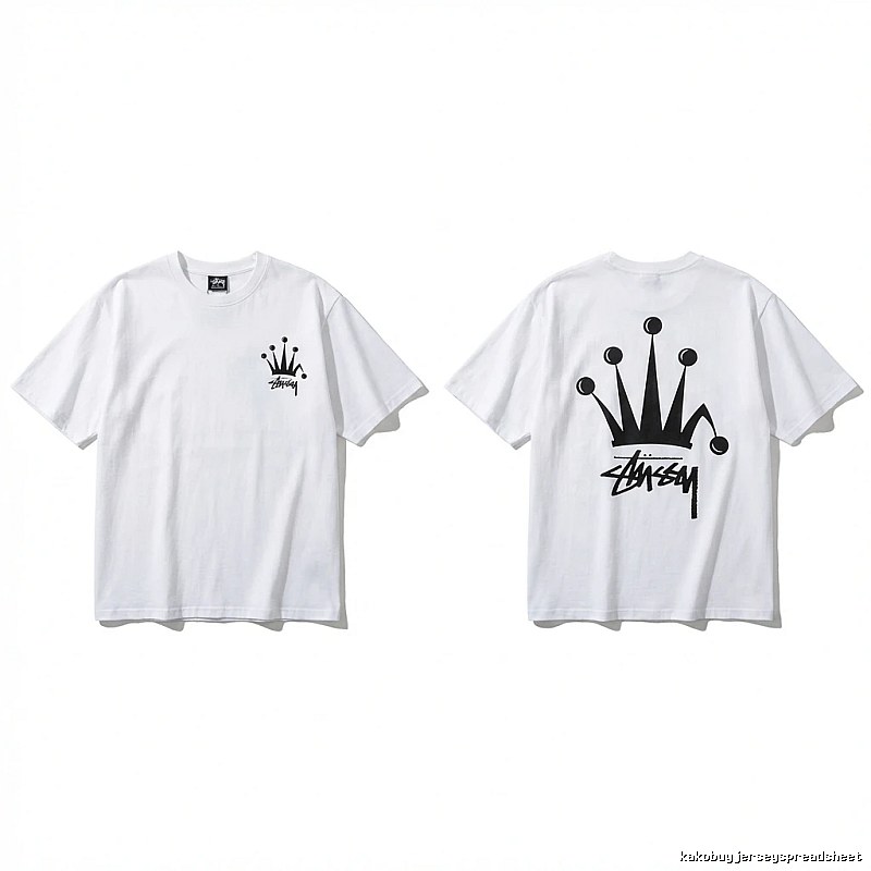 Stussy Crown Trendy Brand White T-shirt