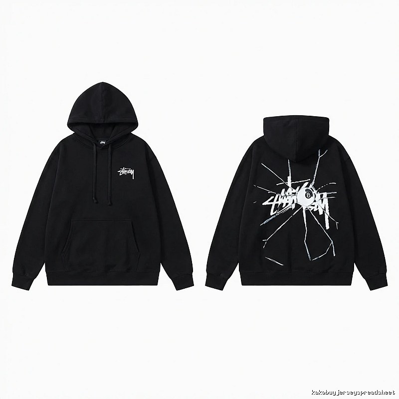 Stussy dark style black hoodie