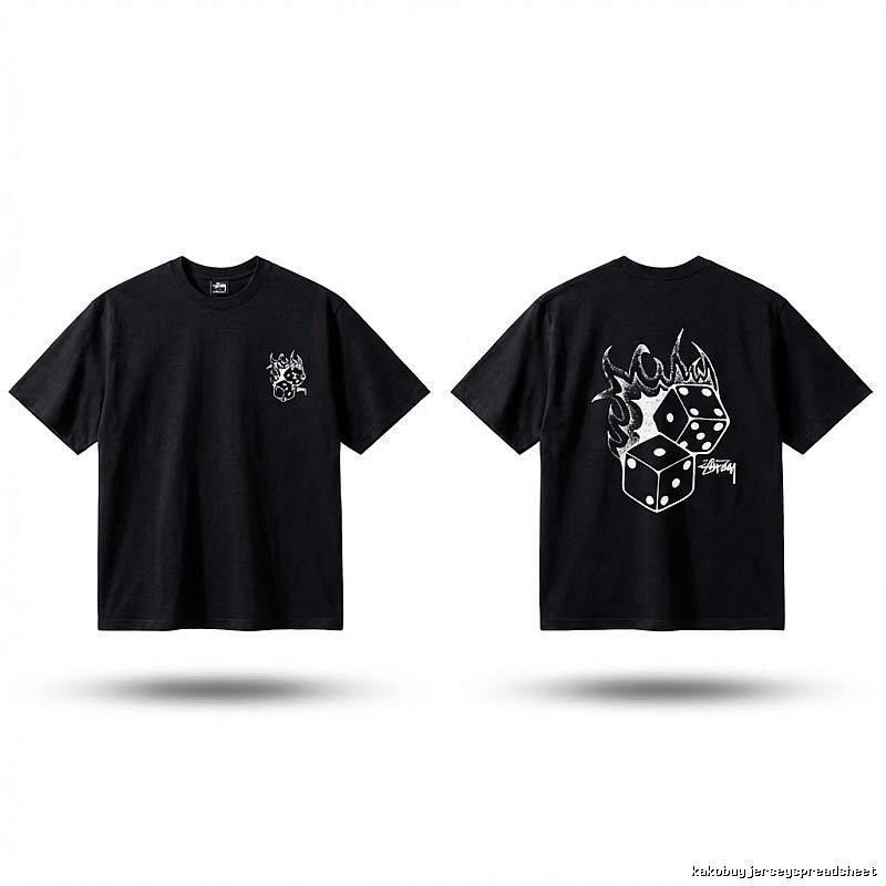 Stussy Dice Print Black T-shirt